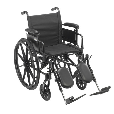 DRIVE MEDICAL Cruiser X4 Lightweight Dual Axle Wheelchair - 20" Seat cx420adda-elr